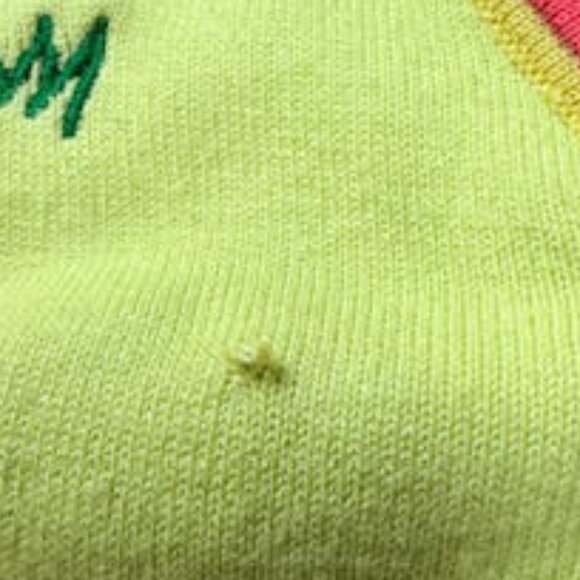 Berek Monkey Jungle Embroidered Cardigan Sweater Yellow Button Front Size Medium - Picture 15 of 15